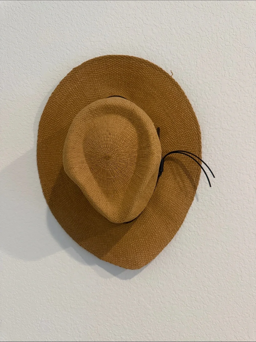 Woven Straw Sun Hat in Warm Camel